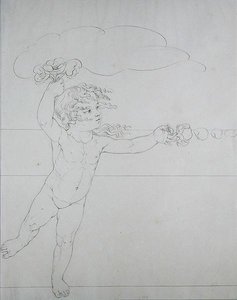 Genie met een roos, een studie voor De ochtend, 1803 door Philipp Otto Runge